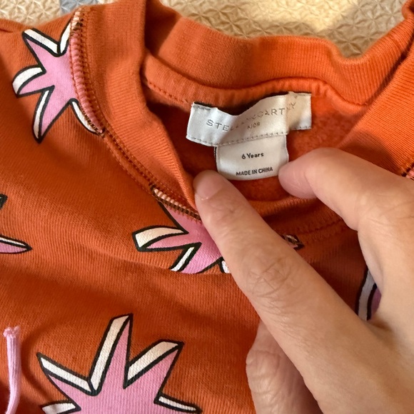 Stella McCartney Orange and Pink Star Sweatshirt - Picture 3 of 3